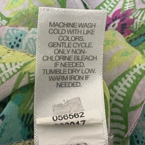 J. Jill Silk Blend Floral Jasmine Whimsical Blooms 
Button-Up Blouse - Picture 9 of 9